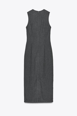 STRIPED MIDI DRESS WITH BUCKLE - Zara фото 6
