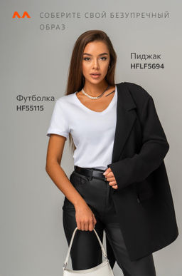 Женская футболка с V образным вырезом Happyfox