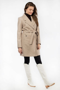 Пальто женское демисезонное (пояс) - El podio фото 4