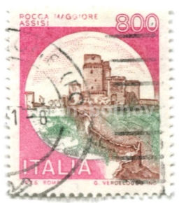 Марка Замок Росса Маджиори Ассиси 1983 год Италия