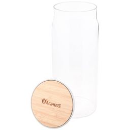 Емкость для хранения Agness Native стекло 9.45×22.8 см 1100 мл  фото 3