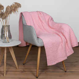 19с126-ШР/у./л.с.уп. 180*160 Плед "Зефир" цв. 1787 розовый