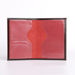 Обложка для паспорта, тёмно-коричневая