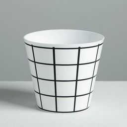 Цена за 2 шт. Кашпо для цветов «Черно-белая клетка», 0.8 л, 11×12 см