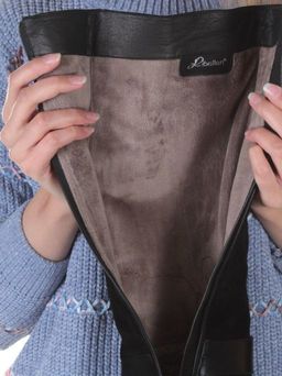 02-A362-15BM-2 BLACK Сапоги женские (натуральная замша, натуральный мех (еврозима)) - Фабричный китай фото 4