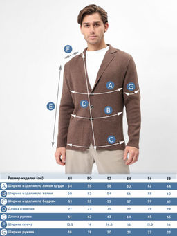 Кардиган мужской GREG G136-KF-коричневый 525 фото 7