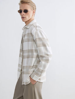 Regular Fit Uzun Kollu Ekose Erkek G?mlek Ceket