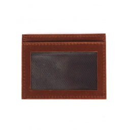 Обложка пропуск/карточка/проездной Croco-В-223 натуральная кожа коричневый пулл-ап матовый (219) 264326  фото 2