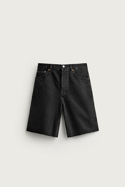 BERMUDA DENIM STRAIGHT FIT / Negro - Zara фото 6