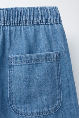 BERMUDA DENIM CON ALGOD?N Y LINO / Azul - Zara фото 5