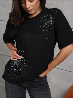 Футболка Иней черный женская - София фото 3