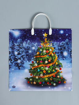Цена за 10 шт. Пакет подарочный новогодний «Новогодняя красавица», полиэтиленовый с пластиковой ручкой, 36×37 см
