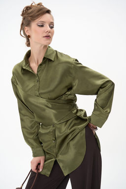 Рубашка Ямина (оливковый/уценка)