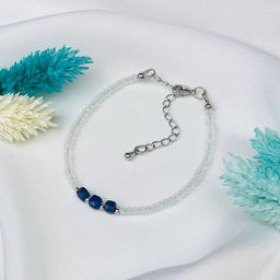 Браслет из Лунного камня и Содалита 18 см +