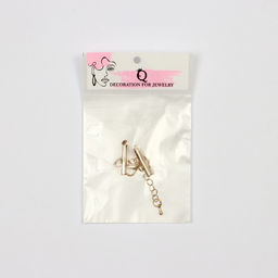 Цена за 2 шт. Концевик для браслета из бисера (пара) QF, 20 мм, металл, с цепочкой удлинителем, цвет золото