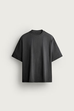 CAMISETA B?SICA LAVADA / Antracita oscuro - Zara фото 9