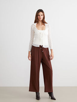 Beli Lastikli Dokulu Kad?n Pantolon