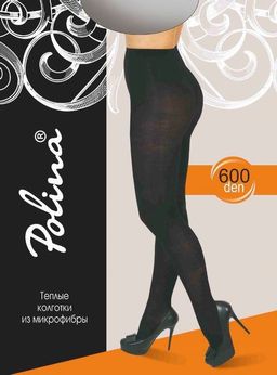 Теплые колготки из микрофибры, с тиснением, 600 den