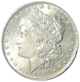 Монета 1 доллар 1884 года O США Доллар Моргана