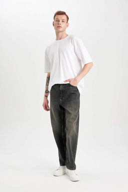 Широкие джинсовые брюки Baggy с нормальной талией и широкими штанинами - Defacto фото 5