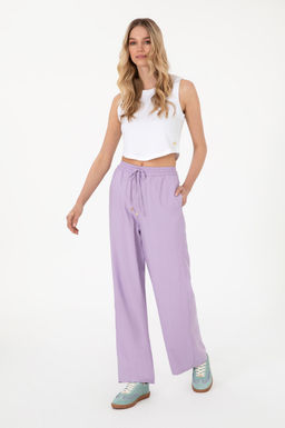 Kad_n Lila Kanvas Pantolon Sepette S_rpriz _ndirim - U.s. polo assn фото 3