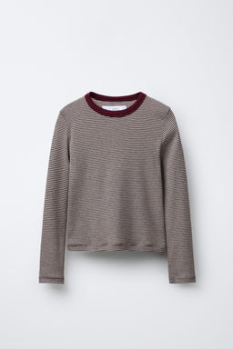 CAMISETA RAYAS / Marr?n