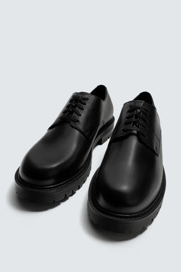 LEATHER DERBY SHOES