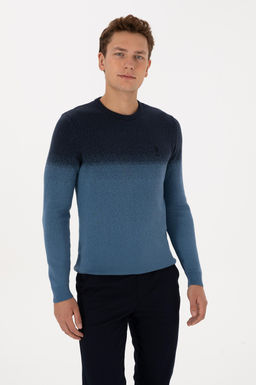 Erkek Regular Fit Bisiklet Yaka Lacivert Kazak