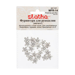 Zlatka Розетка для бус MFR-14 10 мм 20 шт 01 под античное серебро  фото 3