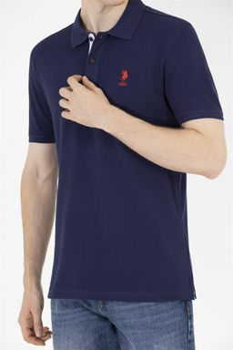 Мужская темно-синяя базовая футболка с воротником-поло Неожиданная скидка в корзине - U.s. polo assn фото 6