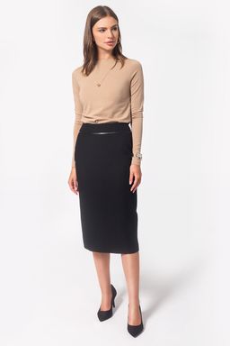 VILATTE / Юбка-карандаш из поливискозы на подкладке фото 3