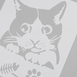 Трафарет пластик "Кот" 21х29,7 см