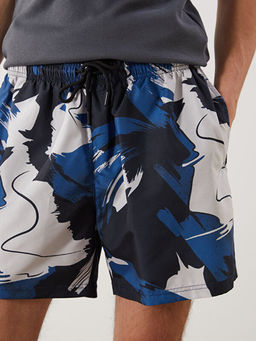 K?sa Boy Desenli Erkek Deniz ?ortu