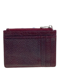 Картхолдер женский из натуральной кожи для пластиковых карт, цвет бордовый - Greta фото 2