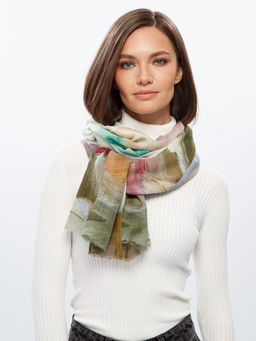 Палантин жен. шерсть+шелк 70х180 WA43-50691-14 - Eleganzza фото 4