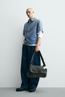 BANDOLERA DENIM EFECTO LAVADO / Gris - Zara фото 6