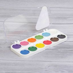 Акварель 12 цветов Смешарики, карамельная, без кисти