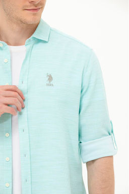 Мужская мятная рубашка с длинным рукавом - U.s. polo assn фото 21