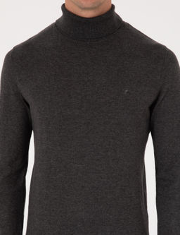 F_me Slim Fit Pamuk Kar___ml_ Bal_k__ Yaka Basic Triko Kazak