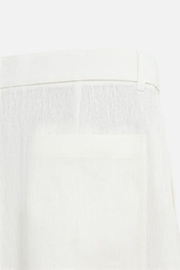 100% LINEN BERMUDA SHORTS WITH BELT - Zara фото 10