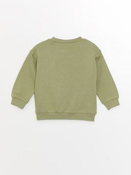 Bisiklet Yaka Bask?l? Erkek Bebek Sweatshirt ve E?ofman Alt 2li Tak?m - Waikiki фото 3