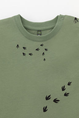 Crockid _ КР 302699/папоротник,следы динозавра к538 фуфайка (футболка) д/мал яс  фото 6