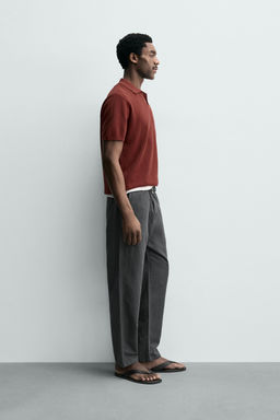 PANTAL?N FLUIDO STRAIGHT FIT / Acero - Zara фото 4