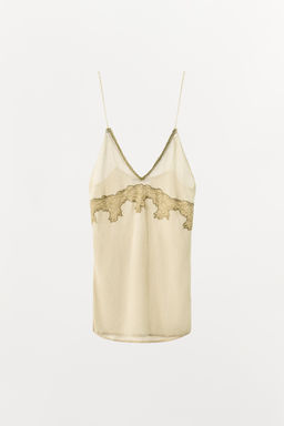 KNIT TOP WITH MATCHING LACE - Zara фото 4
