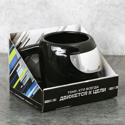 Кружка Шлем, чёрная, 600 мл - Дорого внимание фото 2