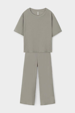 Е 20150/пыльно-оливковый пижама жен