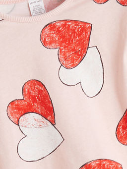 Kalp Bask?l? K?z Bebek Ti??rt 2li