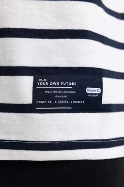 Толстовка в полоску с круглым вырезом Comfort Fit - Defacto фото 5