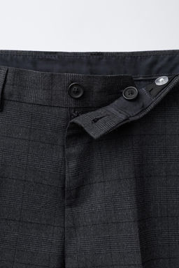 CHECK COMFORT SUIT TROUSERS - Zara фото 3