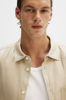 Camisa en mezcla de lino Easy-care Regular Fit - H&m фото 5
